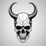 horned skull hat image